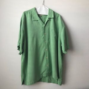Green Tommy Bahama 100% Silk Shirt